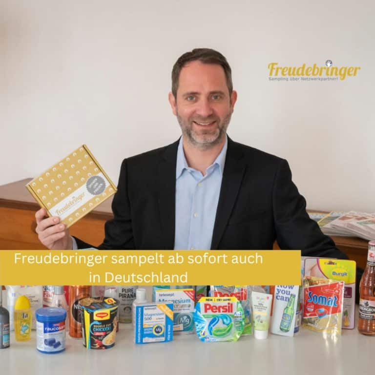 Seit rund fünf Jahren bringt Freudebringer durch ihr innovatives Touchpoint-Sampling-Konzept Freude nach ganz Österreich und vernetzt dabei Marken mit Endkonsumenten. Jetzt geht Freudebringer den nächsten Schritt und startet seinen Below-the-Line-Ansatz auch in Deutschland. Die erste deutsche Kampagne setzte Freudebringer bereits Anfang dieses Jahres gemeinsam mit dem renommierten Hersteller Teekanne um.
