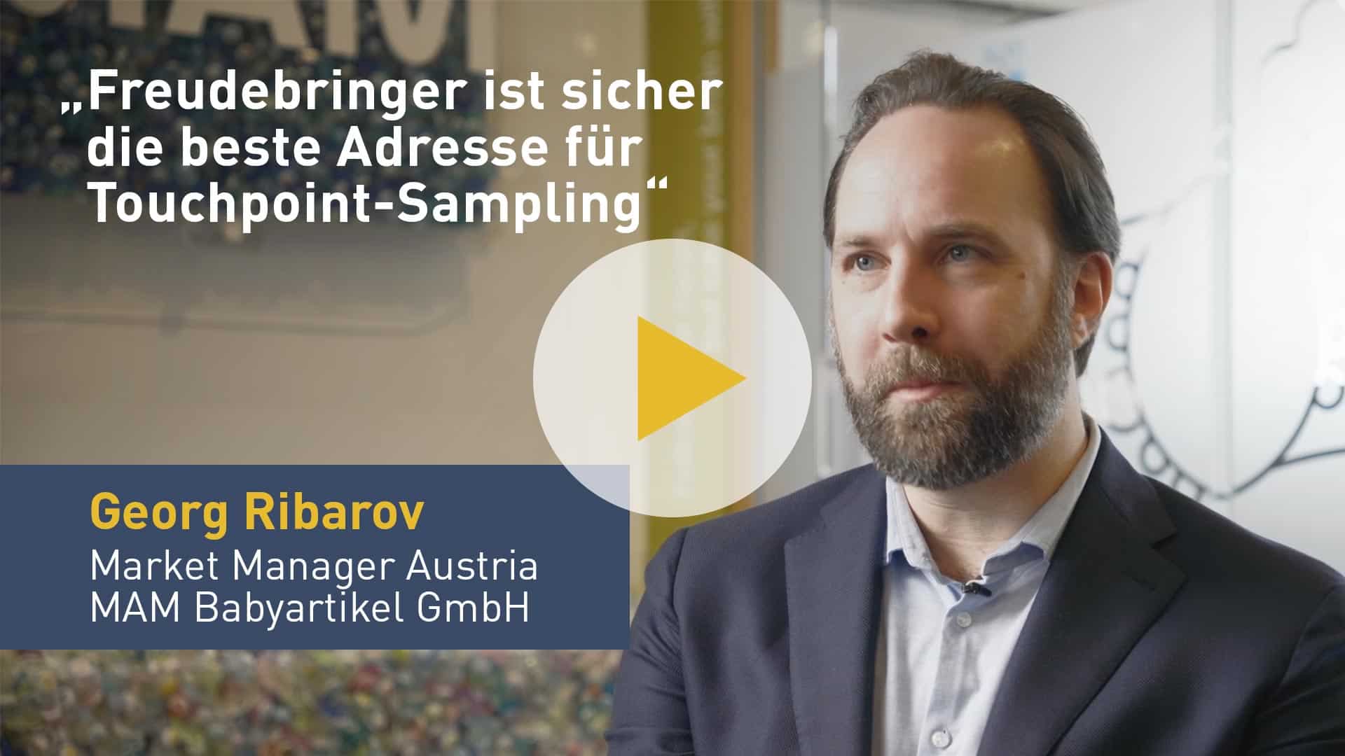 Videovorschau: Georg Ribarov, Market Manager Austria, MAM Babyartikel GmbH, über die Zusammenarbeit mit Freudebringer