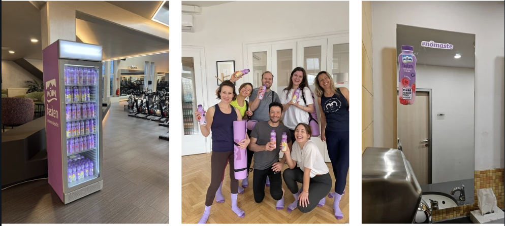 NÖM Fasten: How touchpoint sampling with yoga socks and mats becomes a brand moment